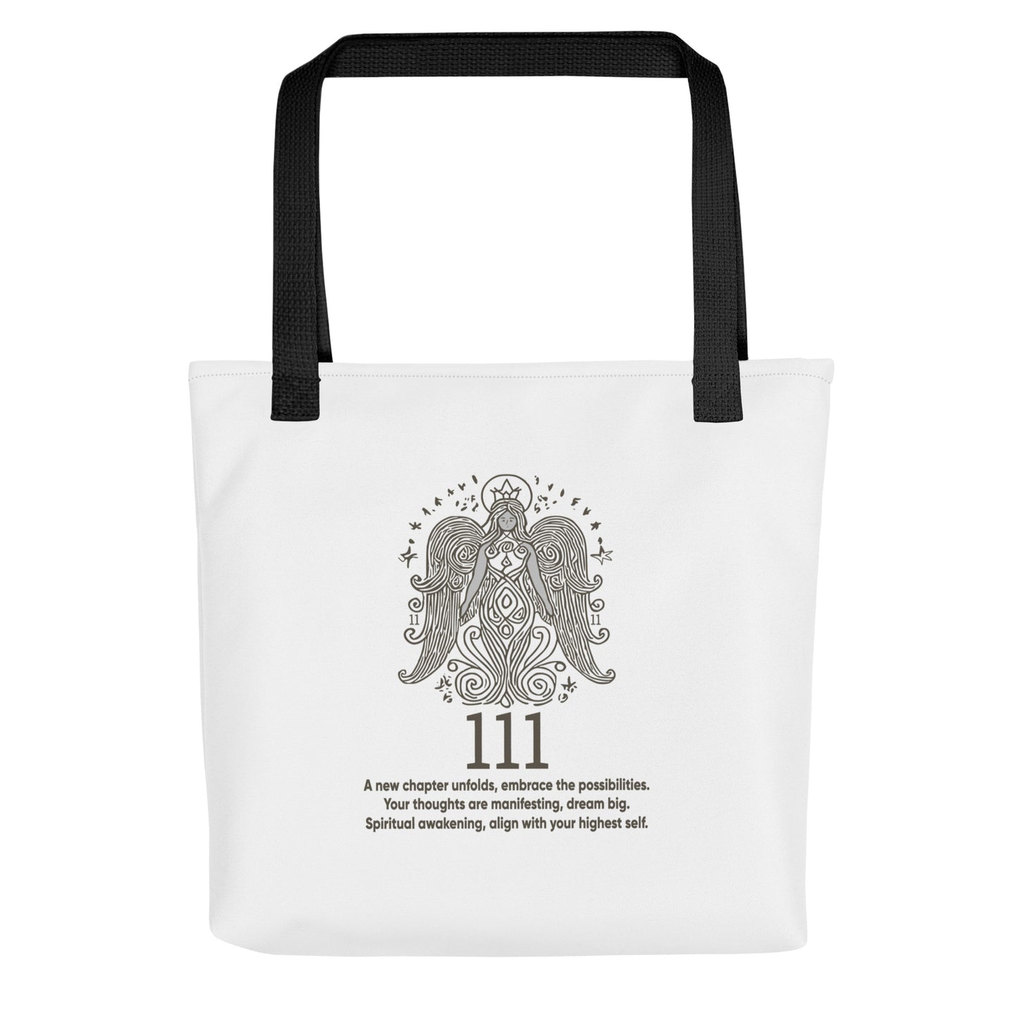 Angelic Collection/Angelic - Tote Bag/Angel Number 111 Message and Graphics