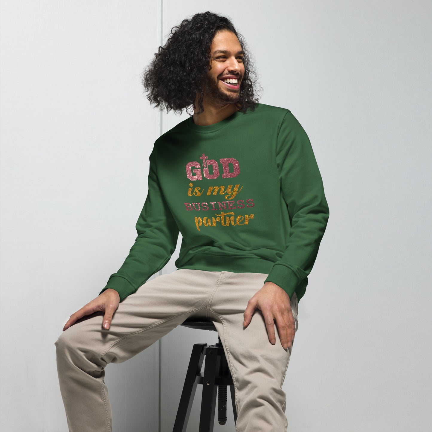 Inspire Me|God is My Business Partner|Unisex Organic Sweatshirt