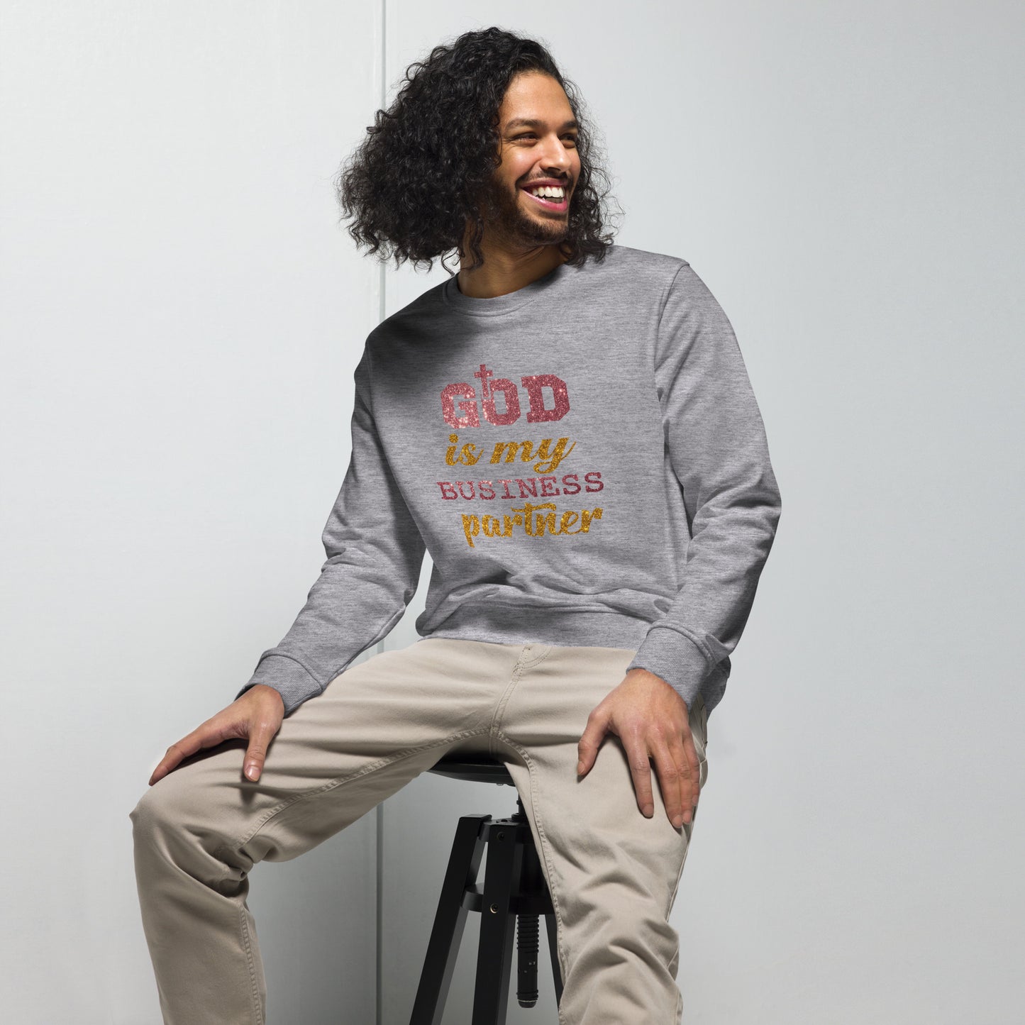 Inspire Me|God is My Business Partner|Unisex Organic Sweatshirt