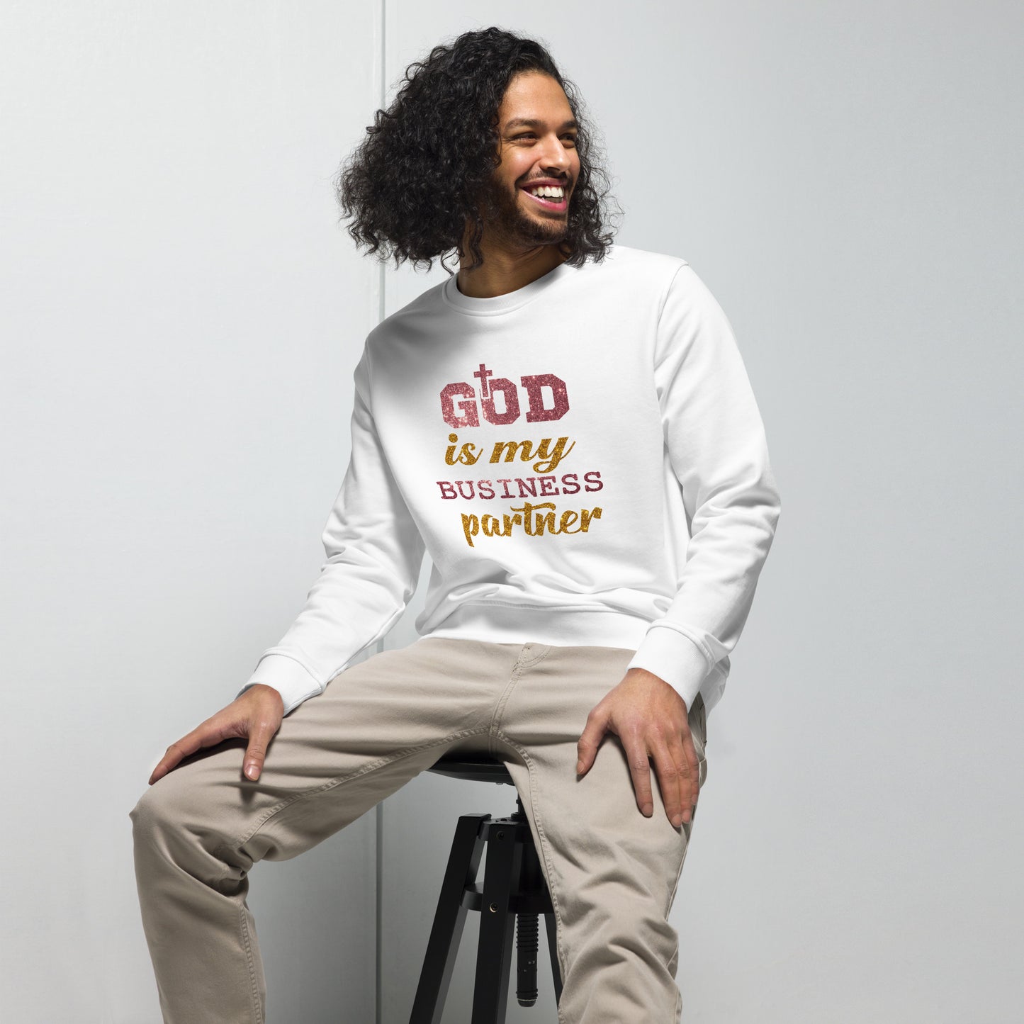 Inspire Me|God is My Business Partner|Unisex Organic Sweatshirt