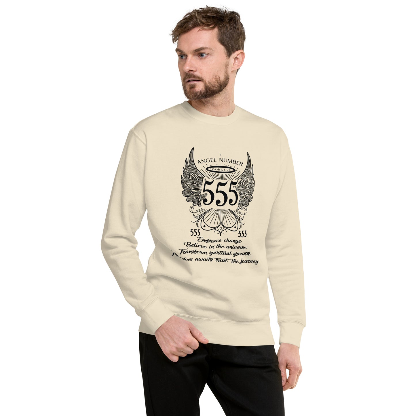 Angel Collection / Angelic - Unisex Sweatshirt / Angel Number 555 Message & Graphics