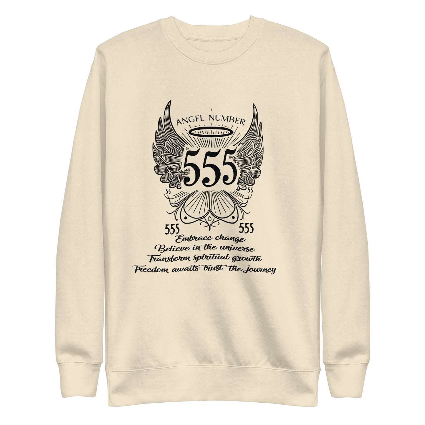 Angel Collection / Angelic - Unisex Sweatshirt / Angel Number 555 Message & Graphics
