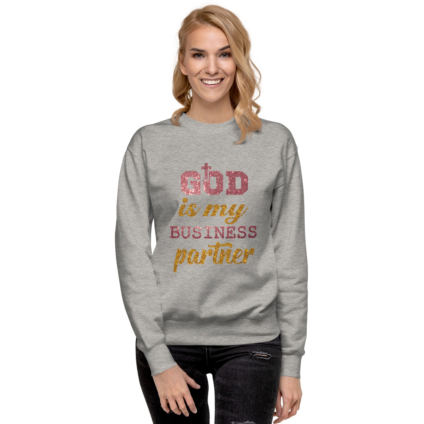 Inspire Me|God is My Business Partner|Unisex Premium Sweatshirt