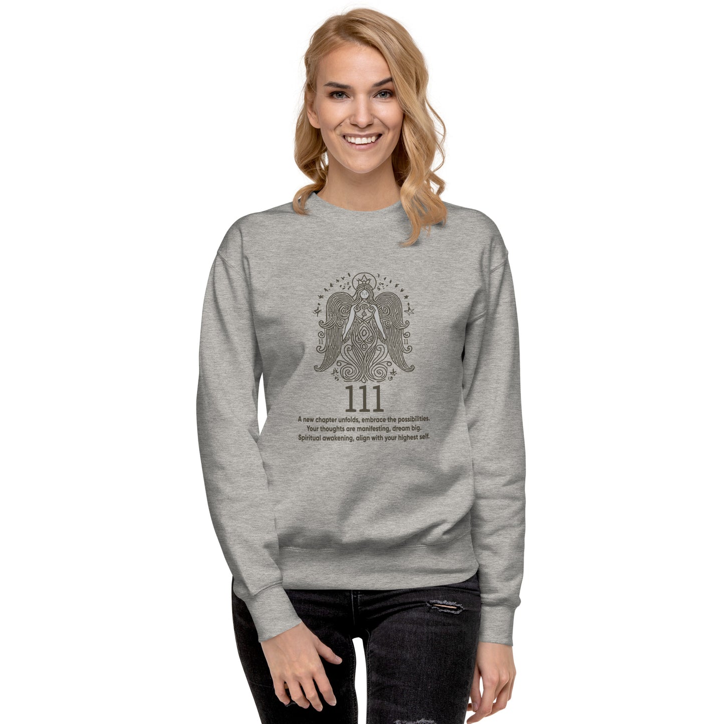 Angel Collection / Angelic - Unisex Sweatshirt / Angel Number 111 Message & Graphics