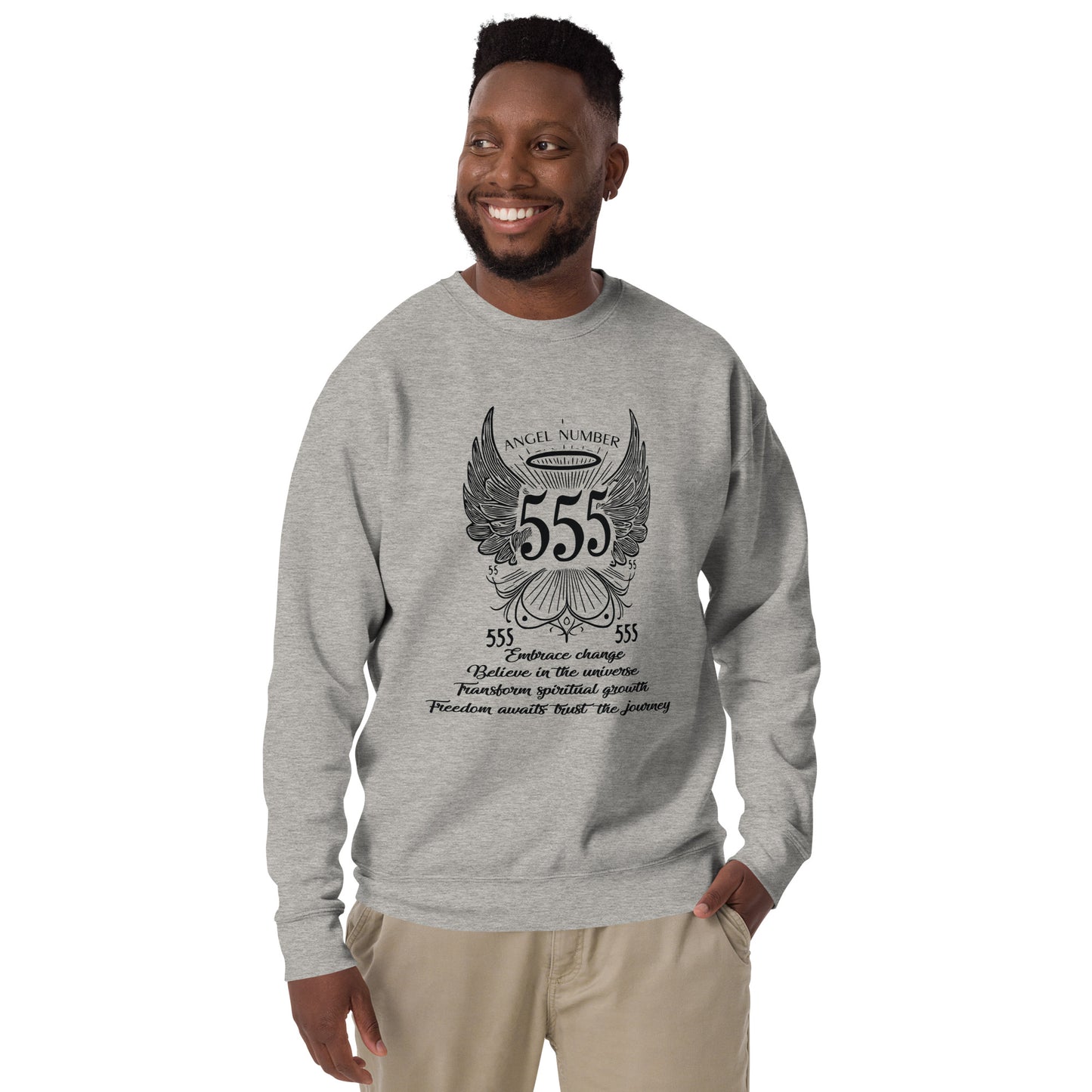 Angel Collection / Angelic - Unisex Sweatshirt / Angel Number 555 Message & Graphics