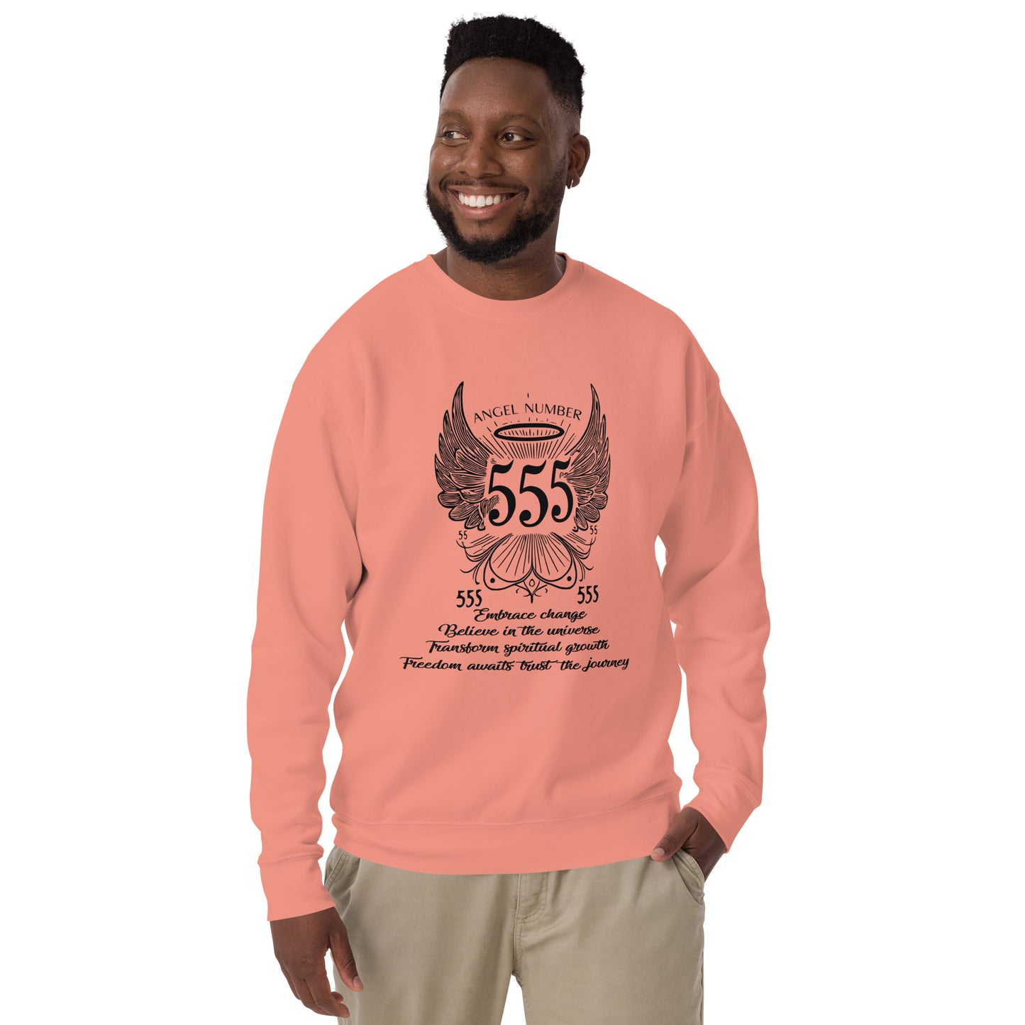 Angel Collection / Angelic - Unisex Sweatshirt / Angel Number 555 Message & Graphics