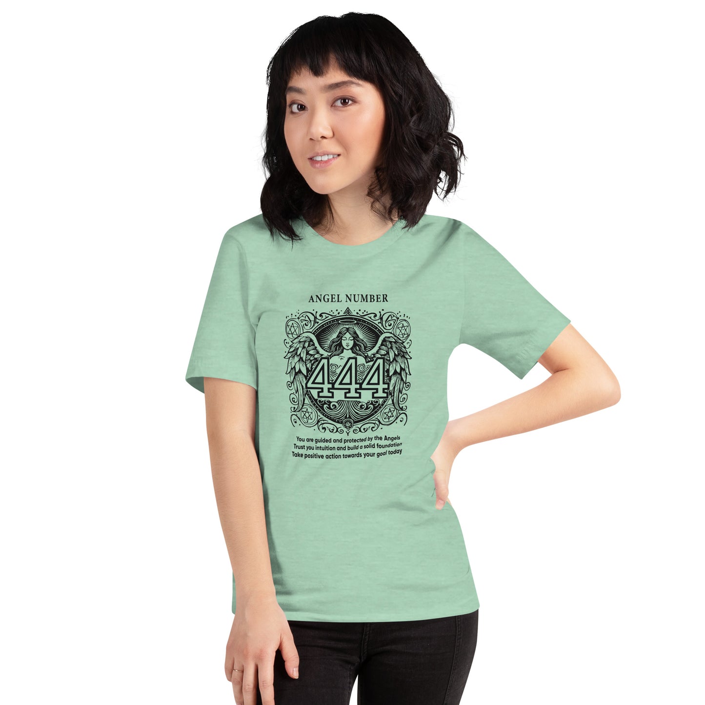 Angel Collection / Angelic - Unisex Tshirt / Angel Number 444 Message & Graphics