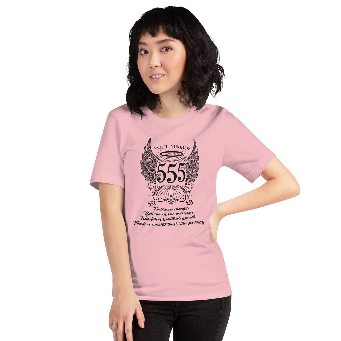 Angel Collection / Angelic - Unisex Tshirt / Angel Number 555 Message & Graphics