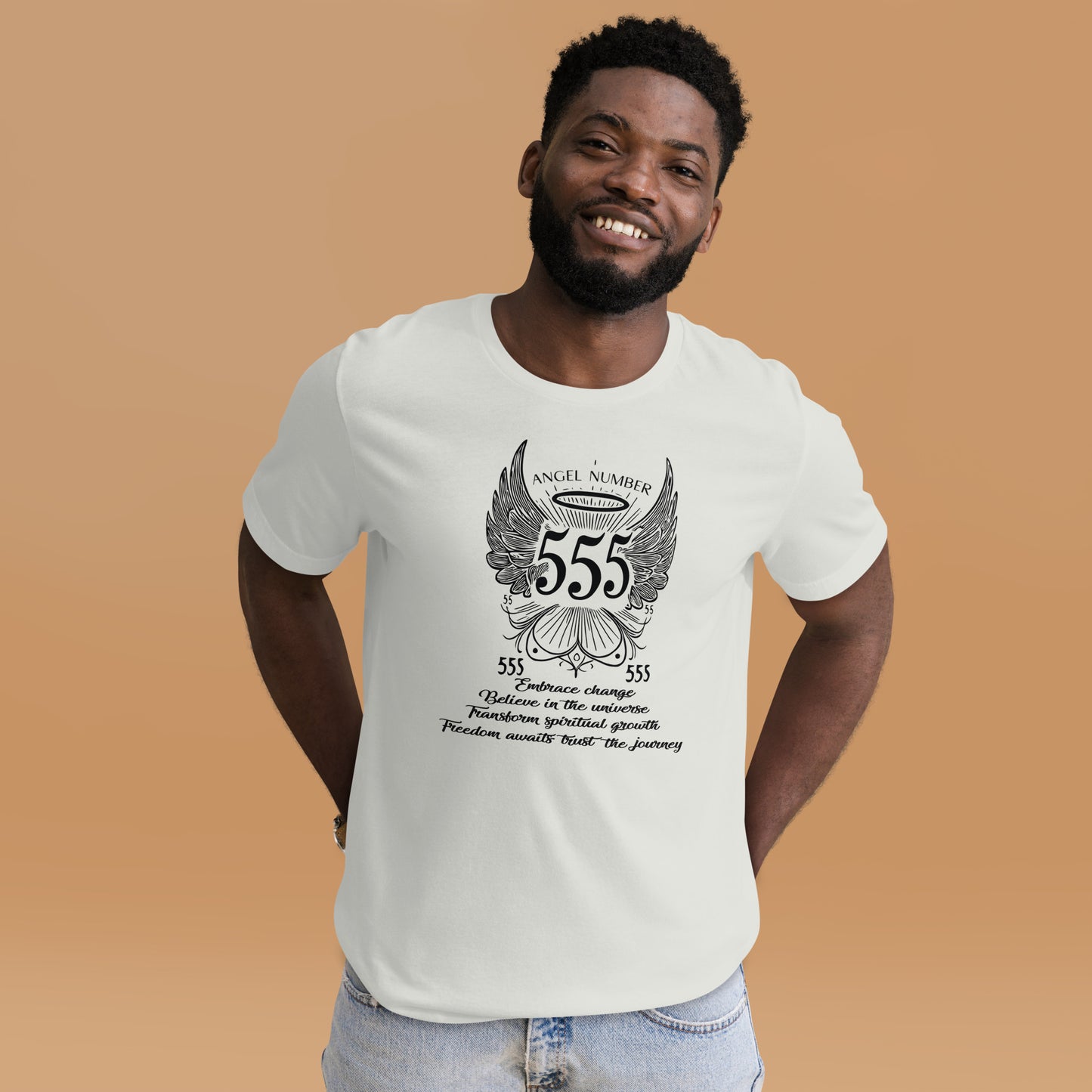 Angel Collection / Angelic - Unisex Tshirt / Angel Number 555 Message & Graphics