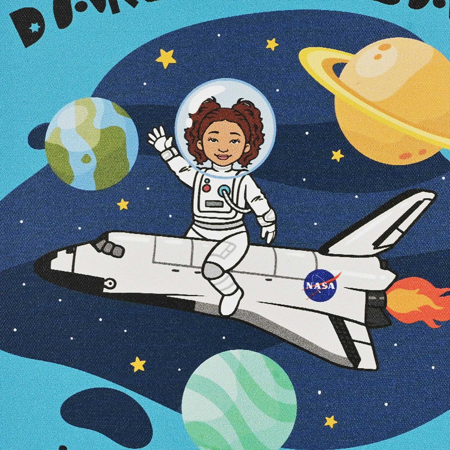 Girls Canvas Wall Art | Beautiful Me | Rocket Girl | Dare To Dream