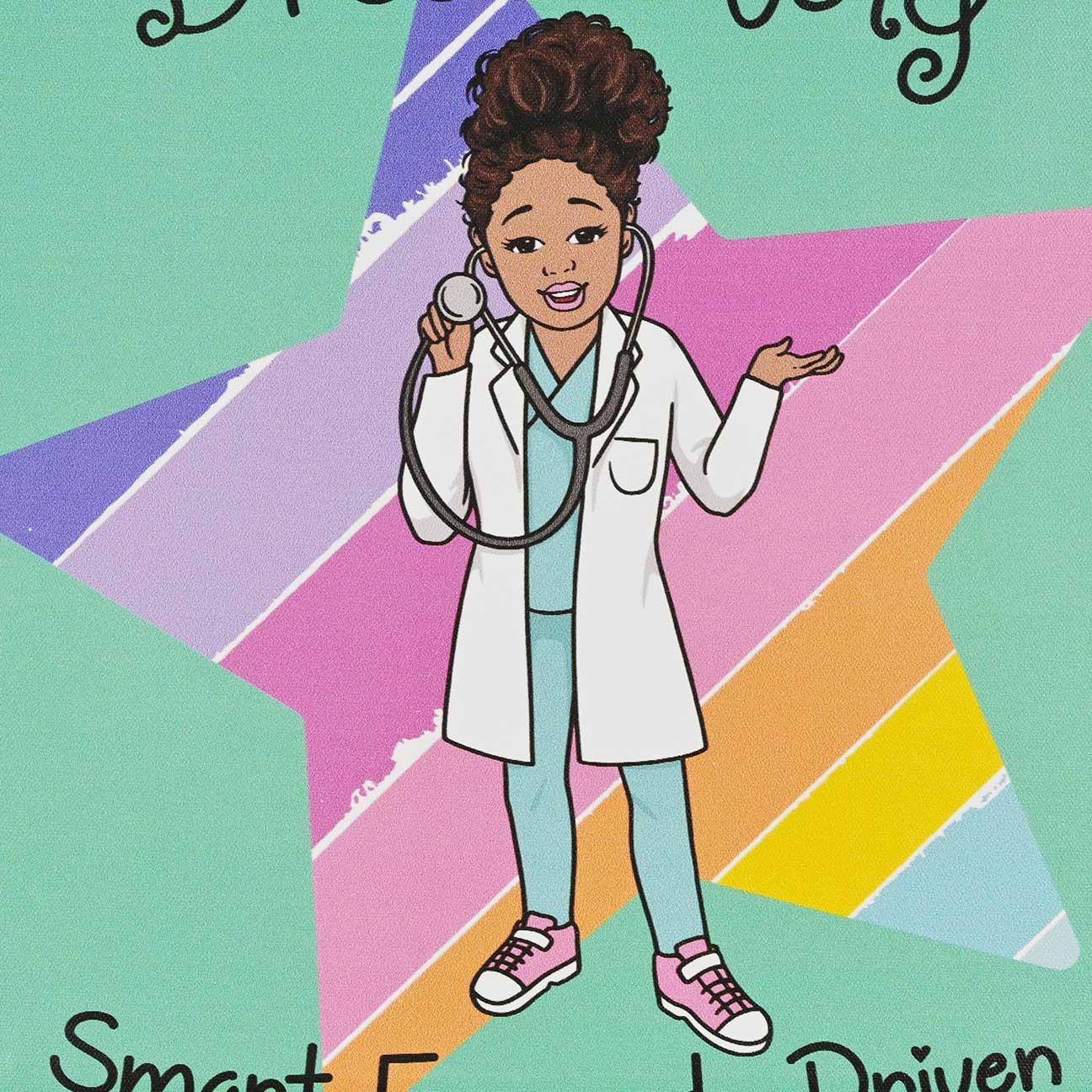 Girls Canvas Wall Art | Beautiful Me | Dr. Christen | Dream Big