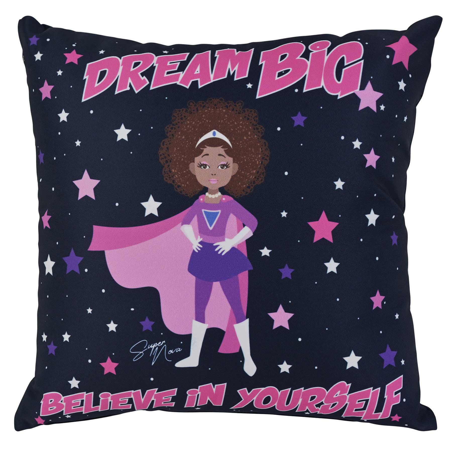 Girls Throw Pillows Beautiful Me SuperNova Dream Big