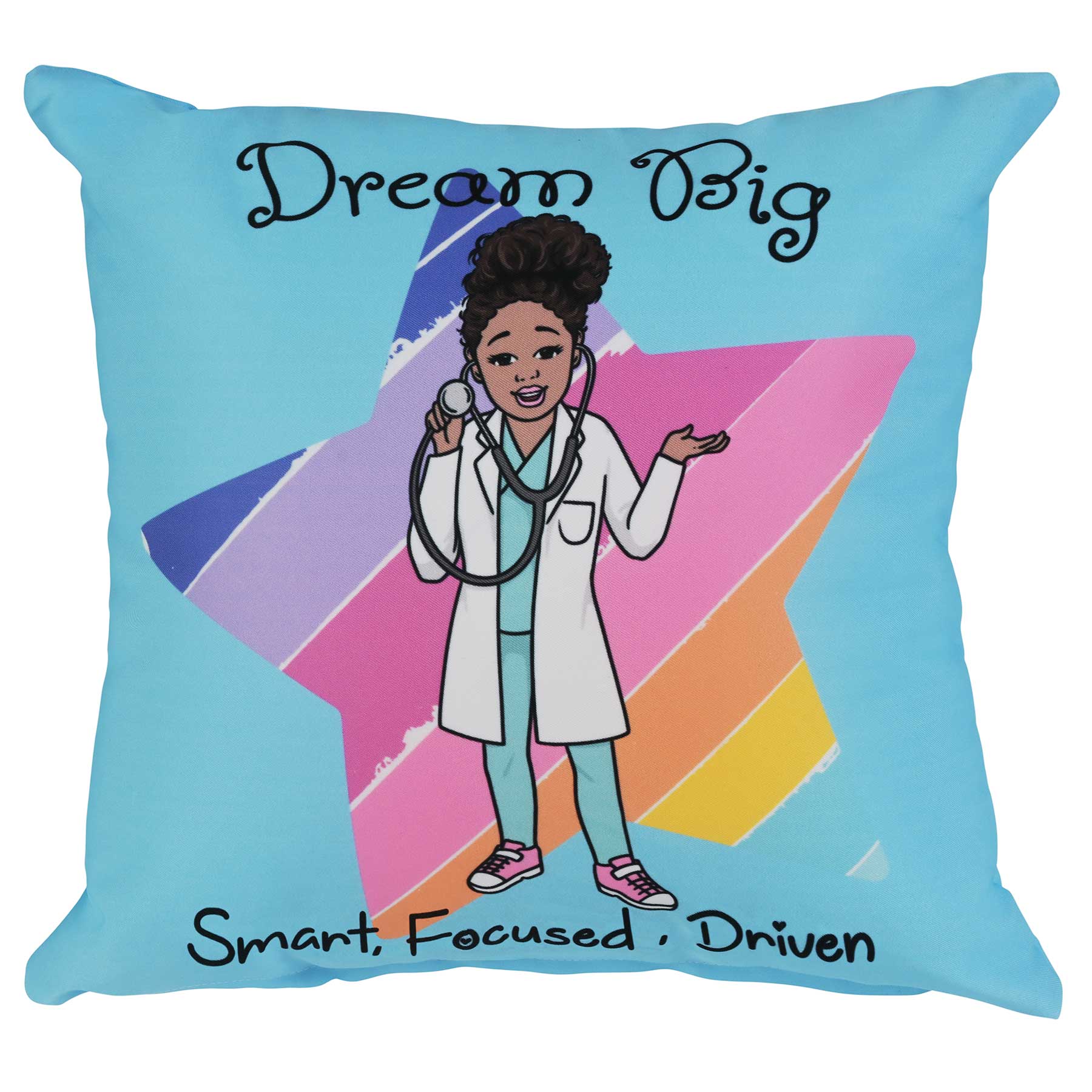 Dream Big Inspirational Throw Pillows for Kids, Colorful Nursery