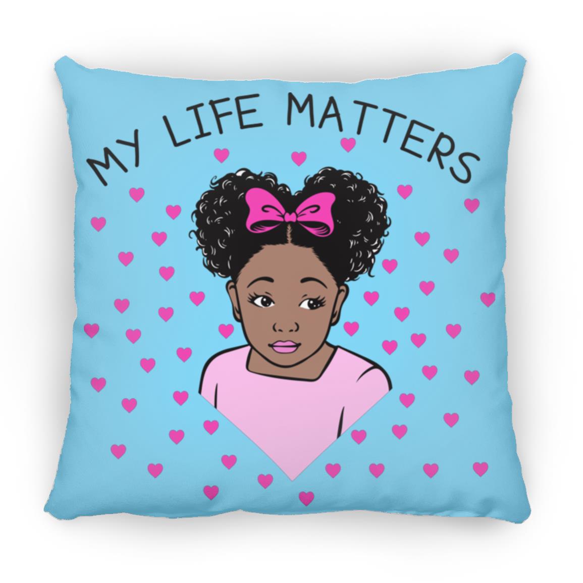 Girls Throw Pillows | Beautiful Me | Infinity | My Life Matters | Pink Bow | Little Pink Hearts