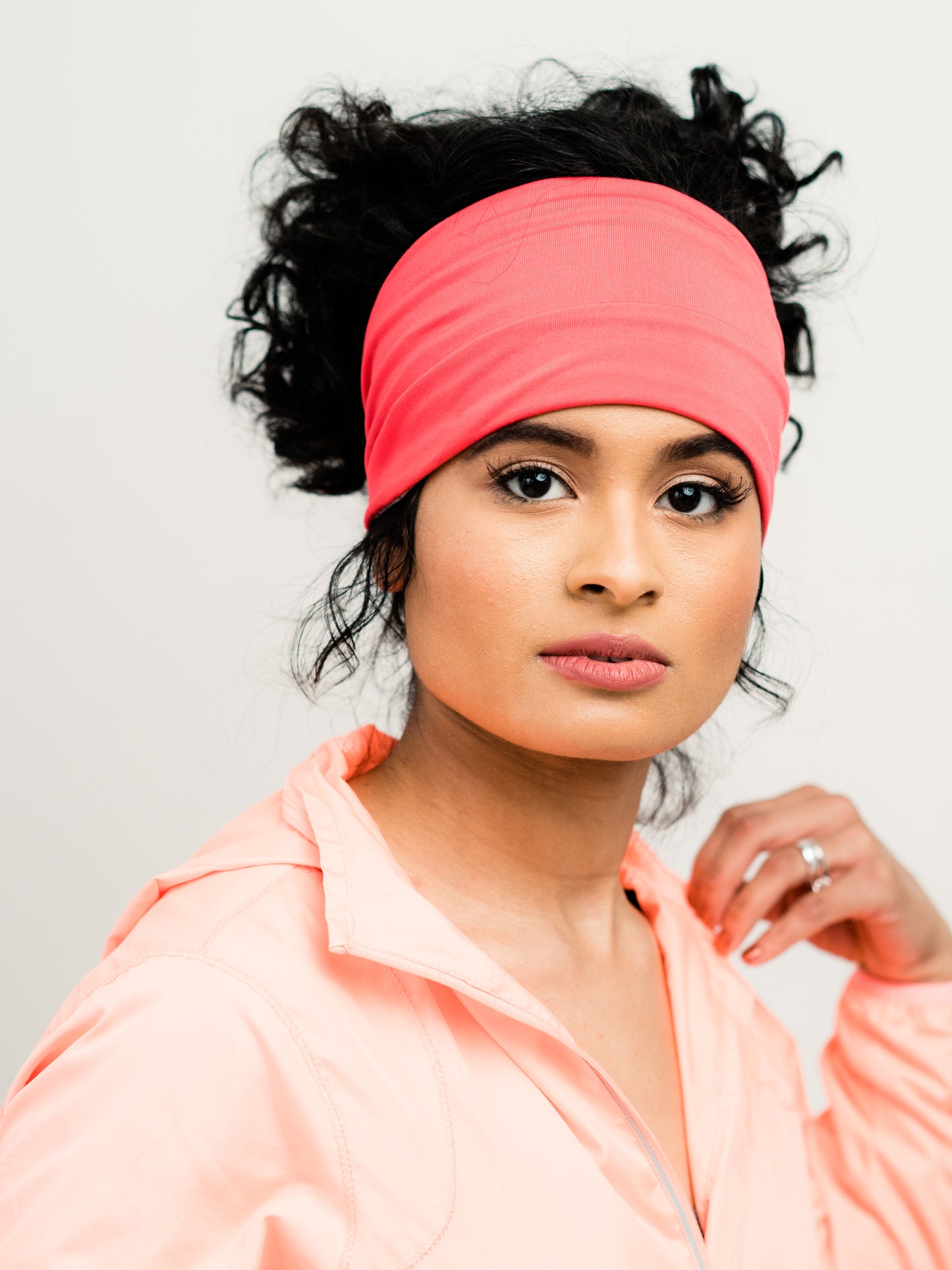 Head Band: Grace | Coral Moisture Absorbing Gym Exercise Wrap | Linda Christen Designs