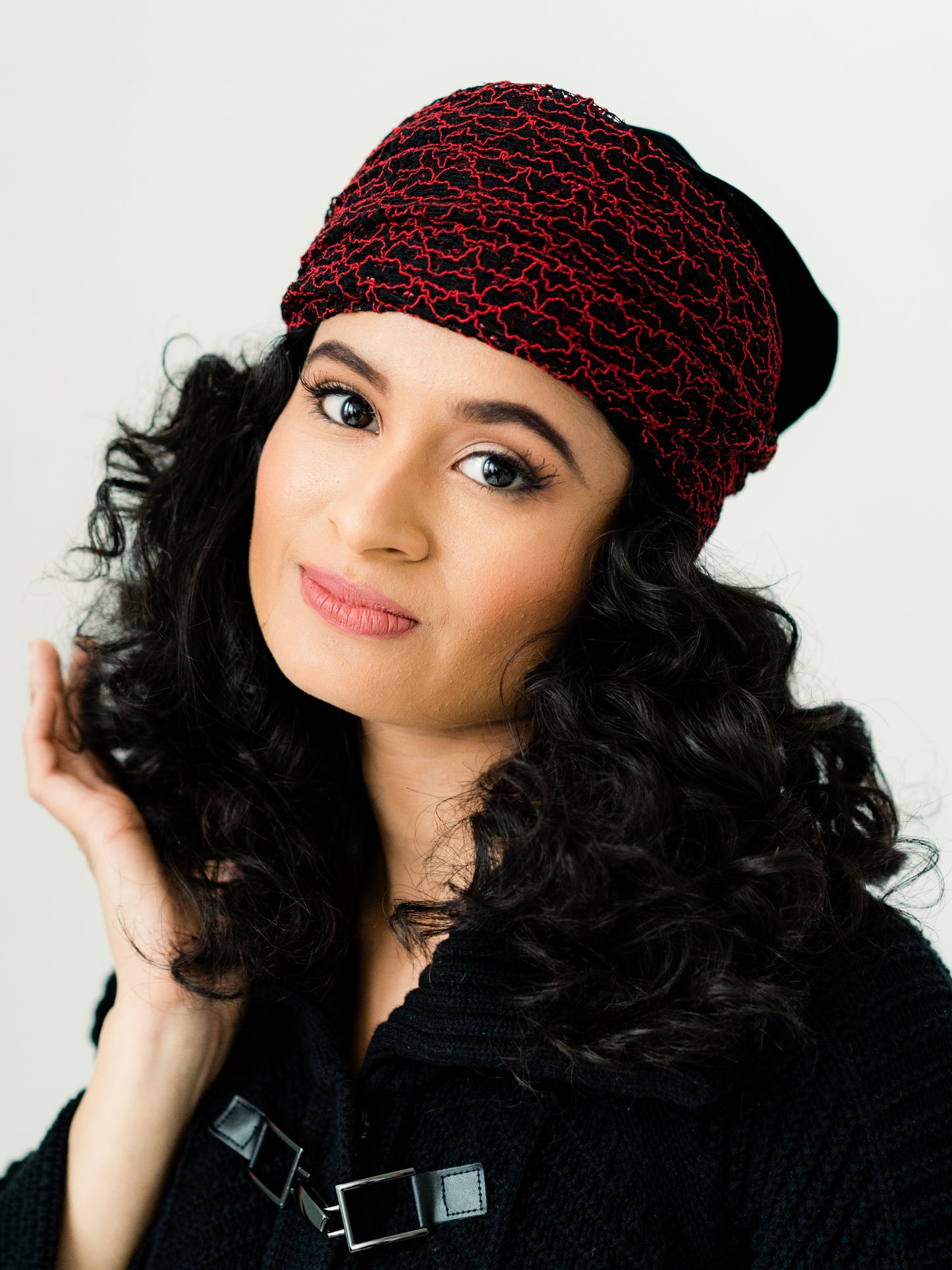 Turban: Monique | Black Velvet African Style Turban | Linda Christen Designs