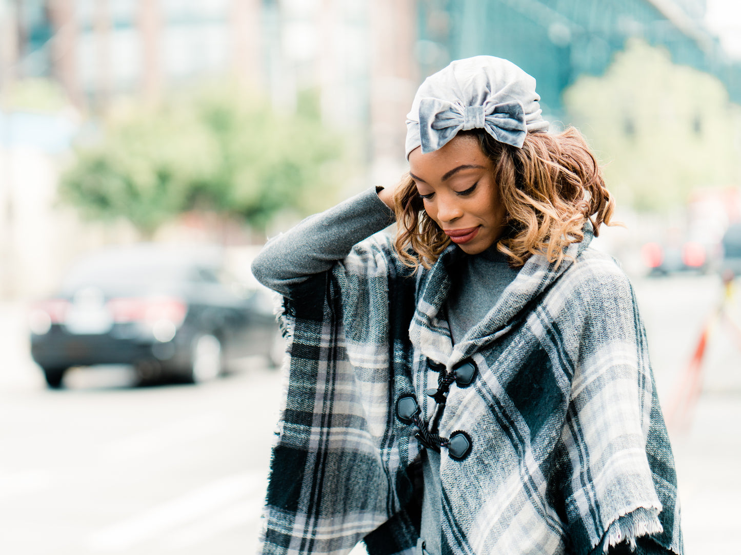 Turban: Zoe | Velvet Turban with Detachable Bow | Linda Christen Designs