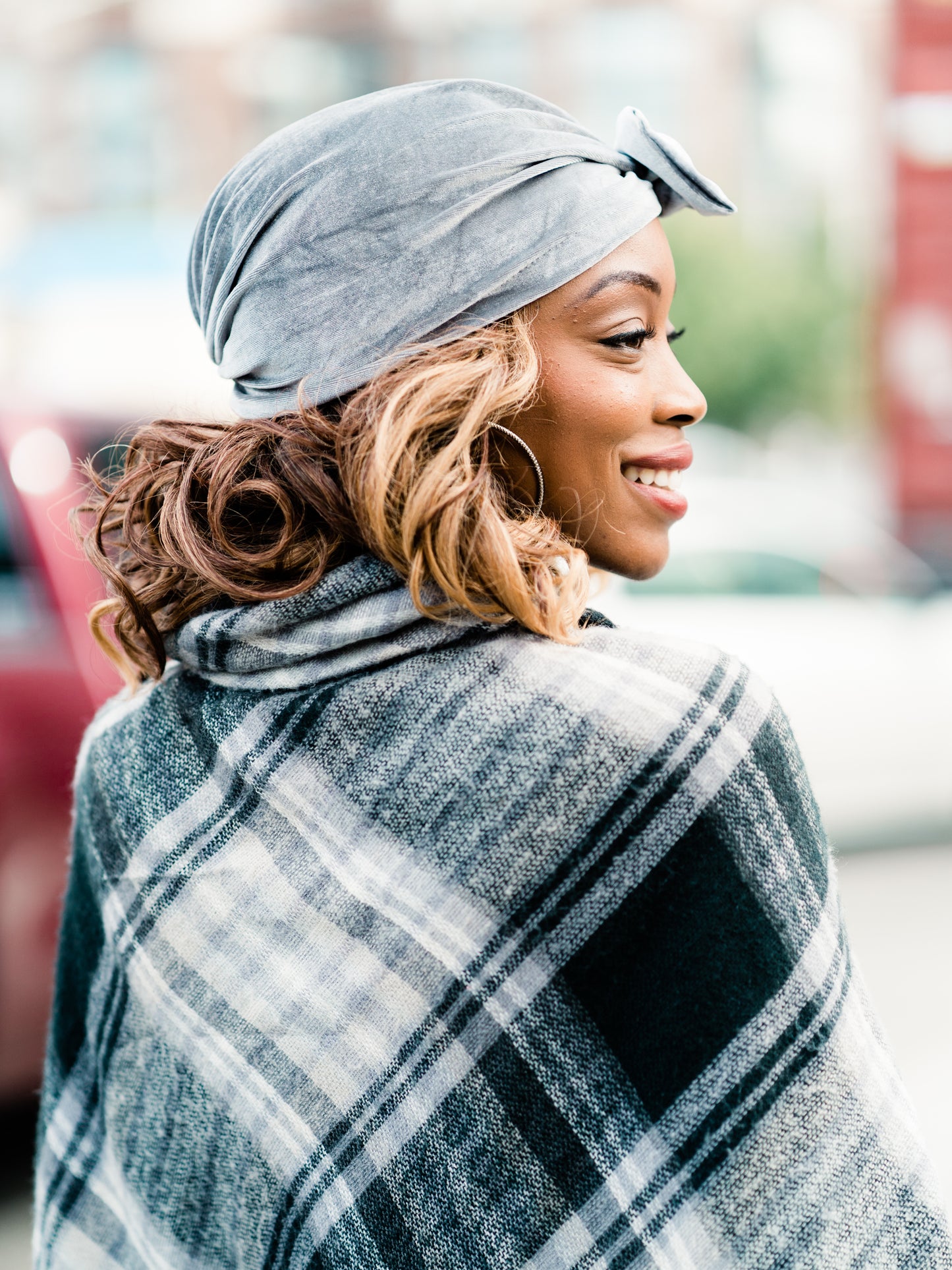 Turban: Zoe | Velvet Turban with Detachable Bow | Linda Christen Designs