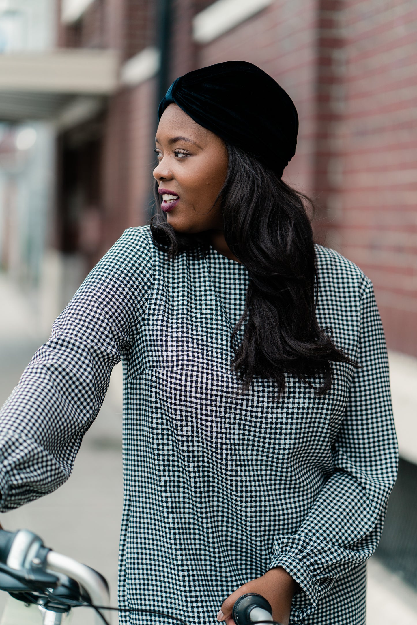 Turban: Zoe | Velvet Turban with Detachable Bow | Linda Christen Designs