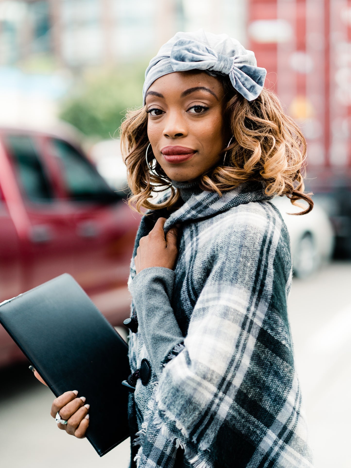 Turban: Zoe | Velvet Turban with Detachable Bow | Linda Christen Designs