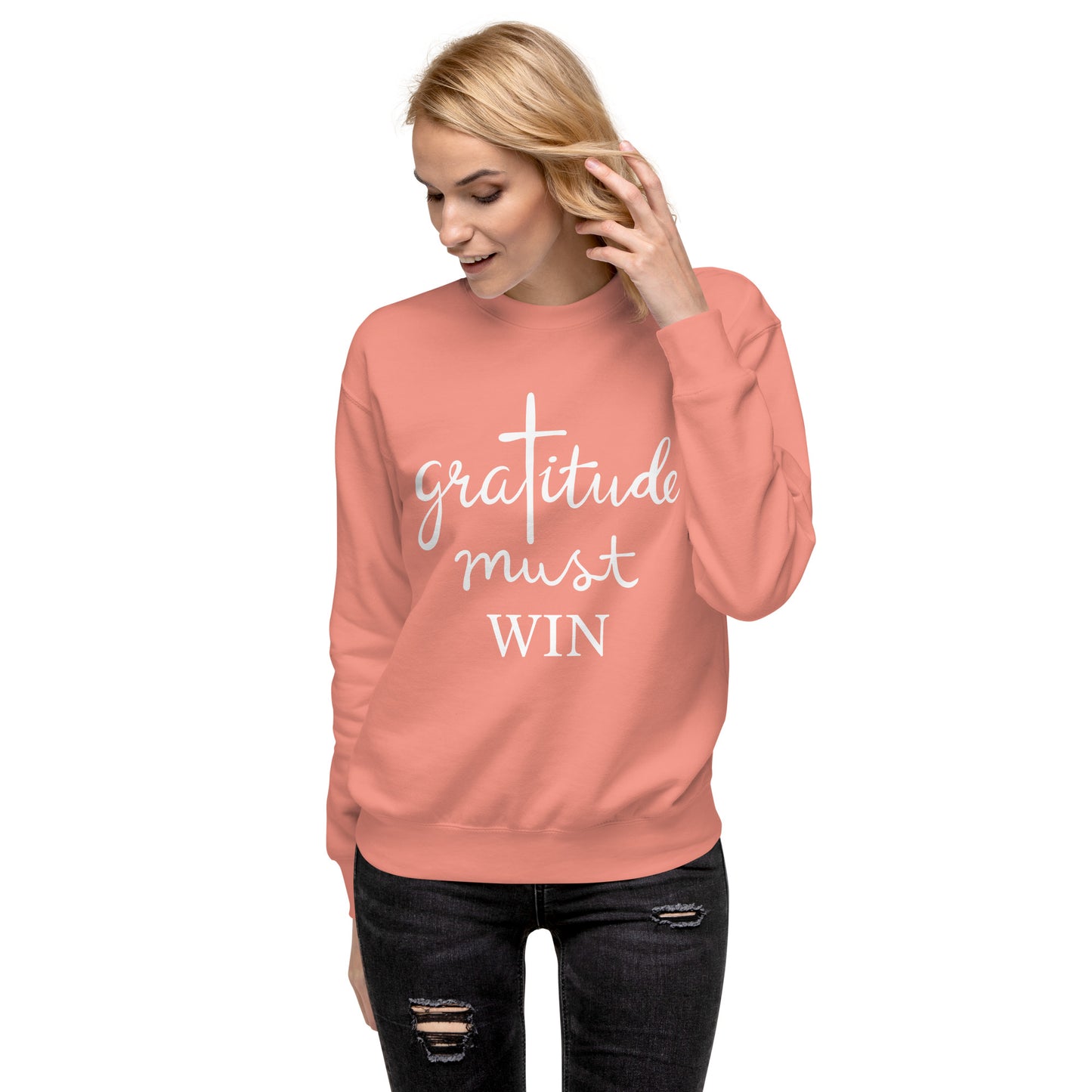 Inspire Me | Gratitude Must Win | Unisex Premium Sweatshirt