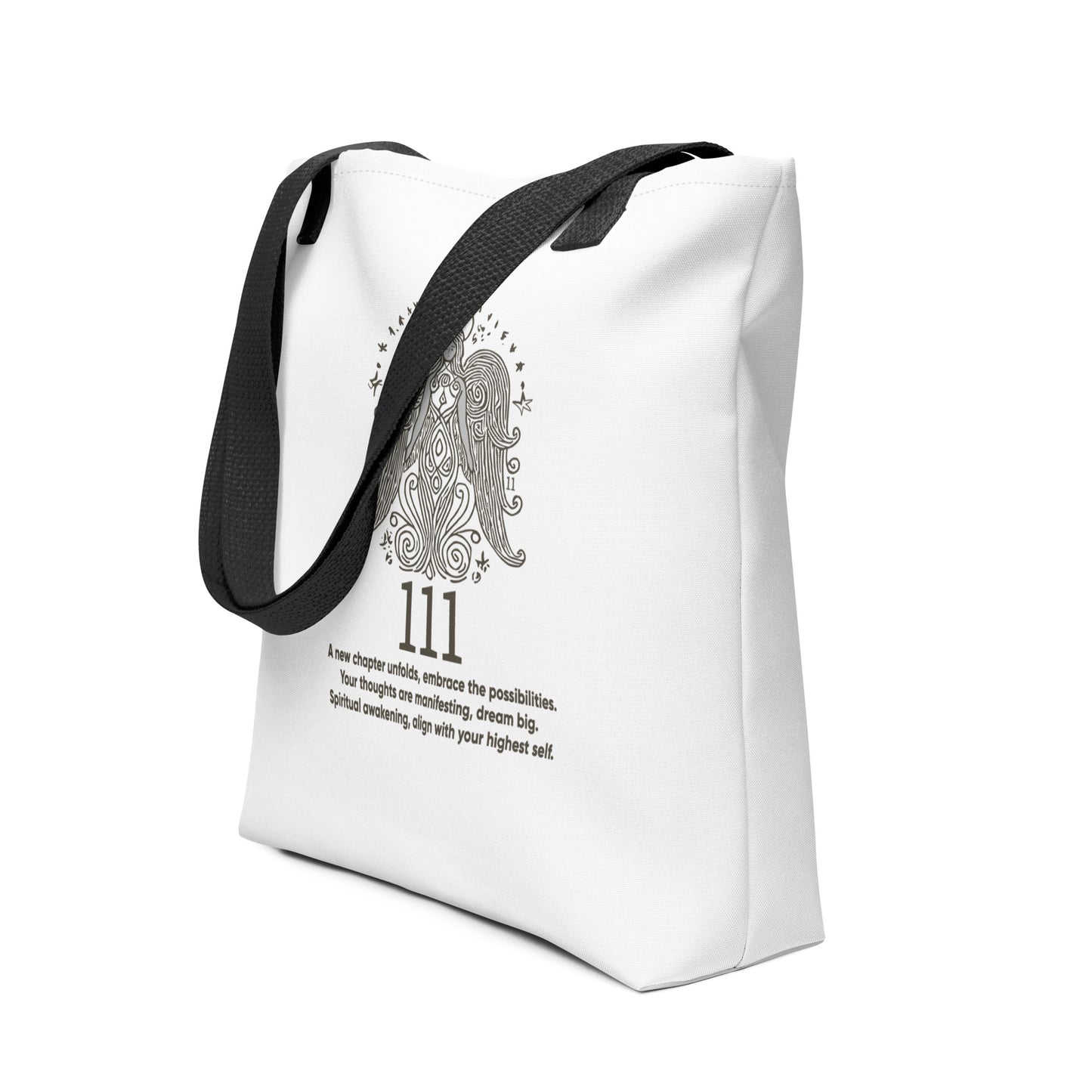 Angelic Collection/Angelic - Tote Bag/Angel Number 111 Message and Graphics