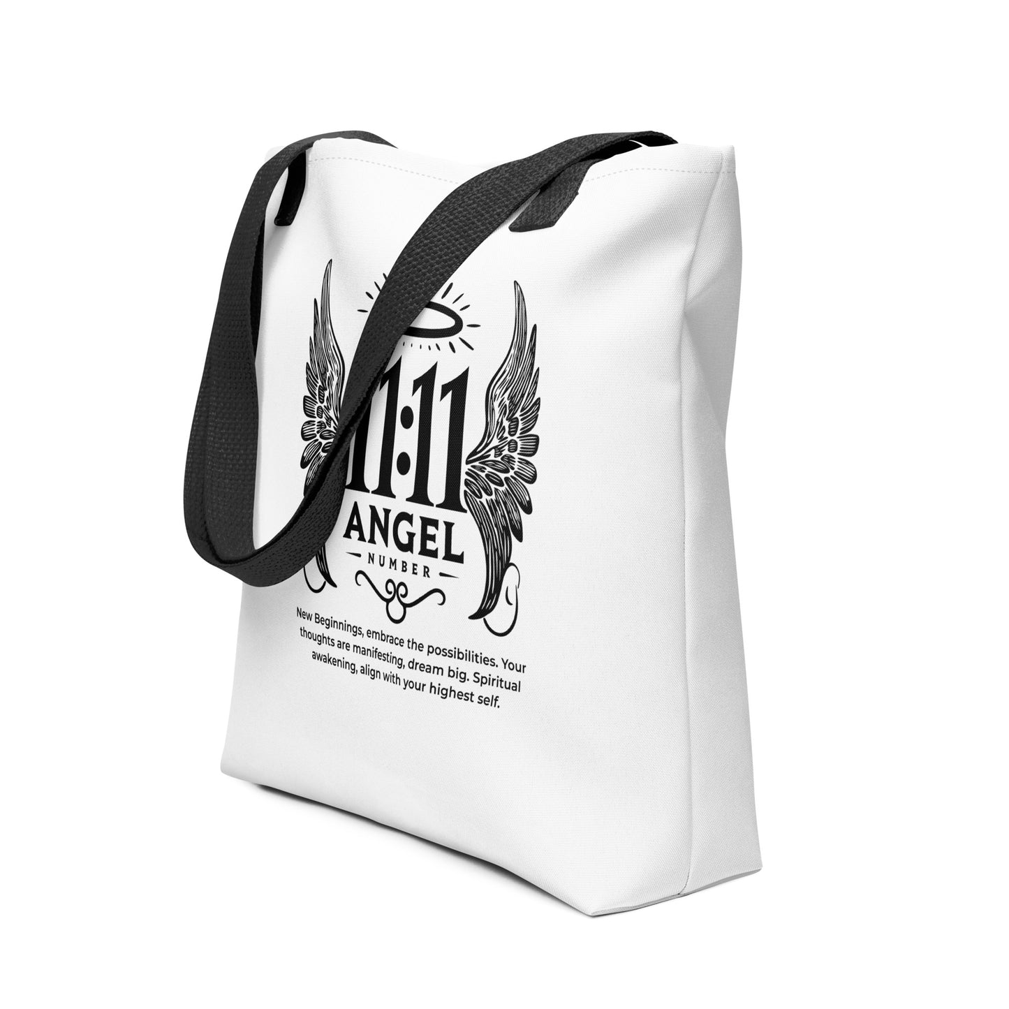 Angelic Collection/Angelic - Tote Bag/Angel Number 11:11 Message and Graphics