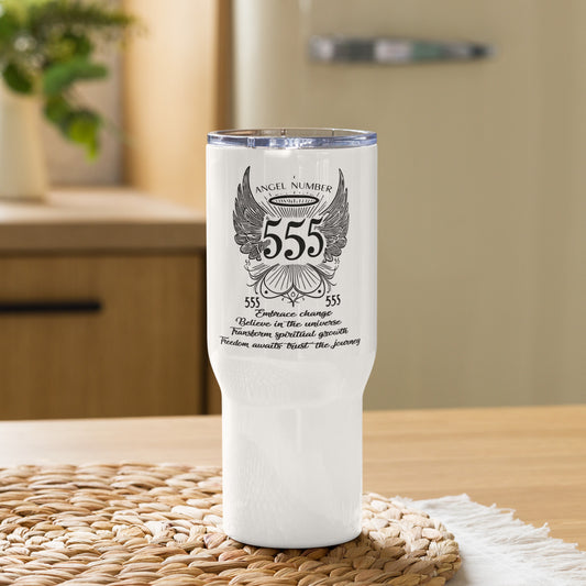 Angelic Collection/Angelic - Travel Mug/Angel Number 555 Message and Graphics