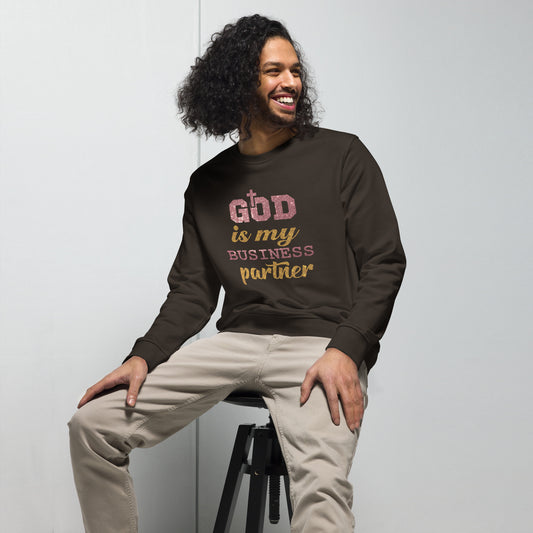 Inspire Me|God is My Business Partner|Unisex Organic Sweatshirt