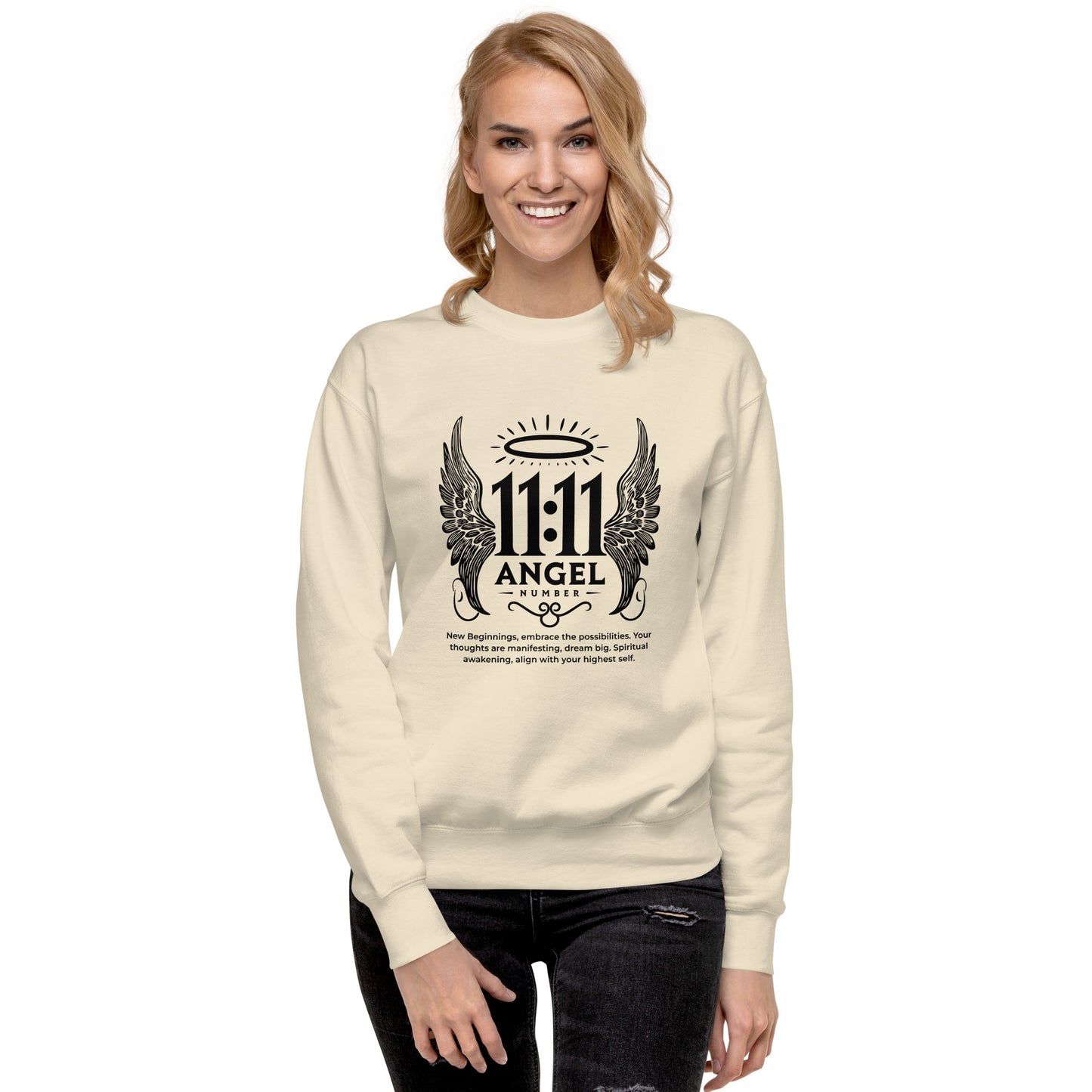 Angel Collection / Angelic - Unisex Sweatshirt / Angel Number 11:11 Message & Graphics