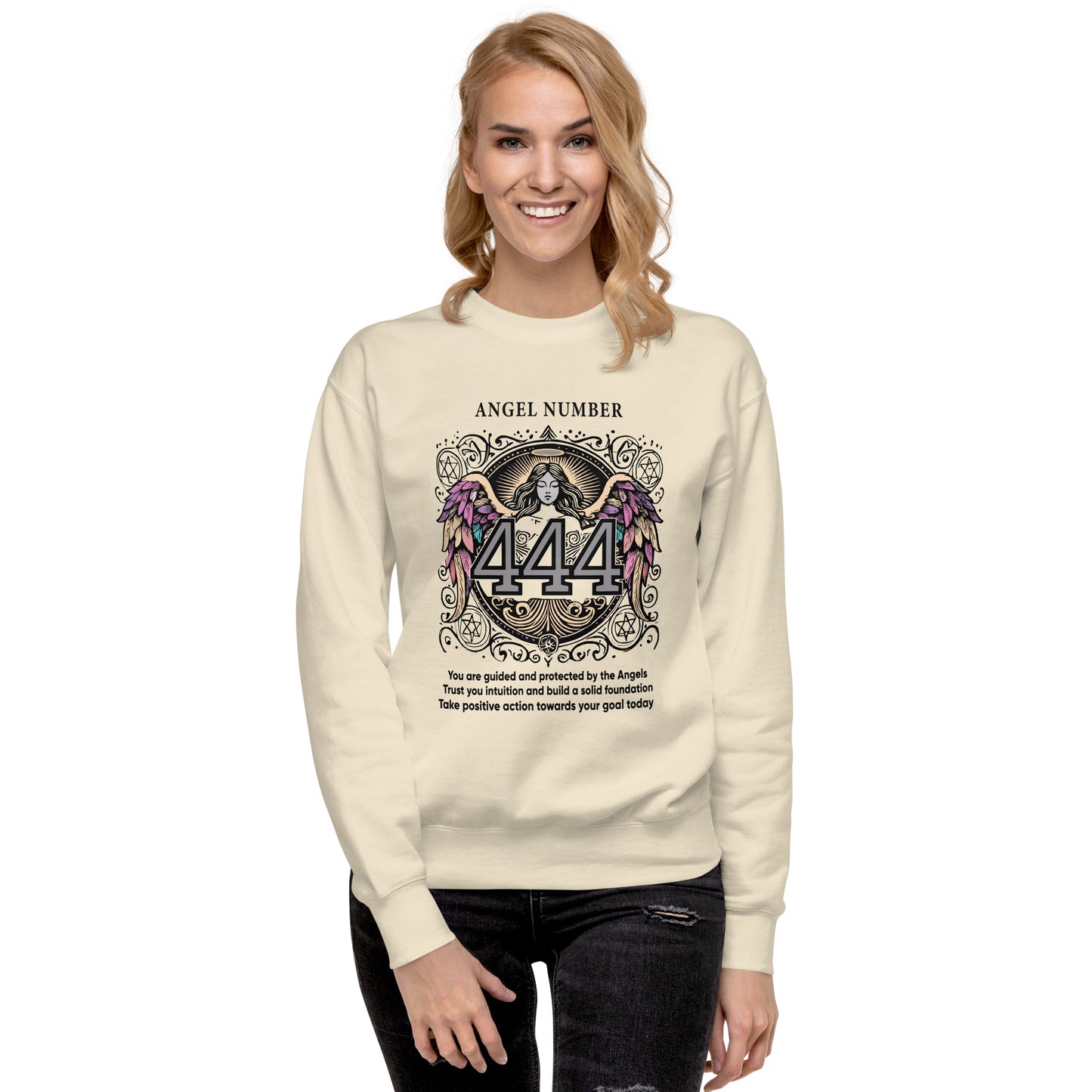 Angel Collection / Angelic - Unisex Sweatshirt / Angel Number 444 Message & Graphics