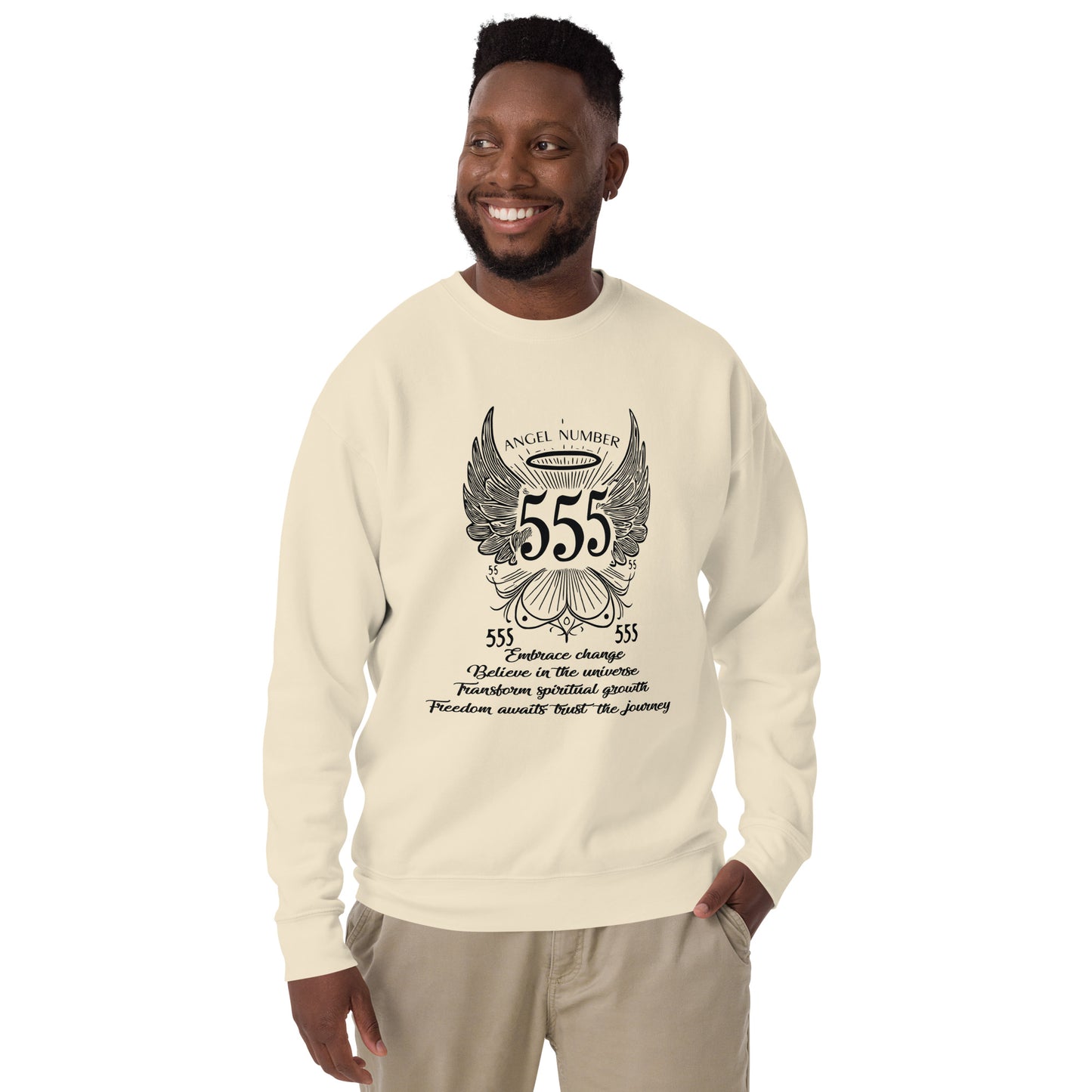 Angel Collection / Angelic - Unisex Sweatshirt / Angel Number 555 Message & Graphics