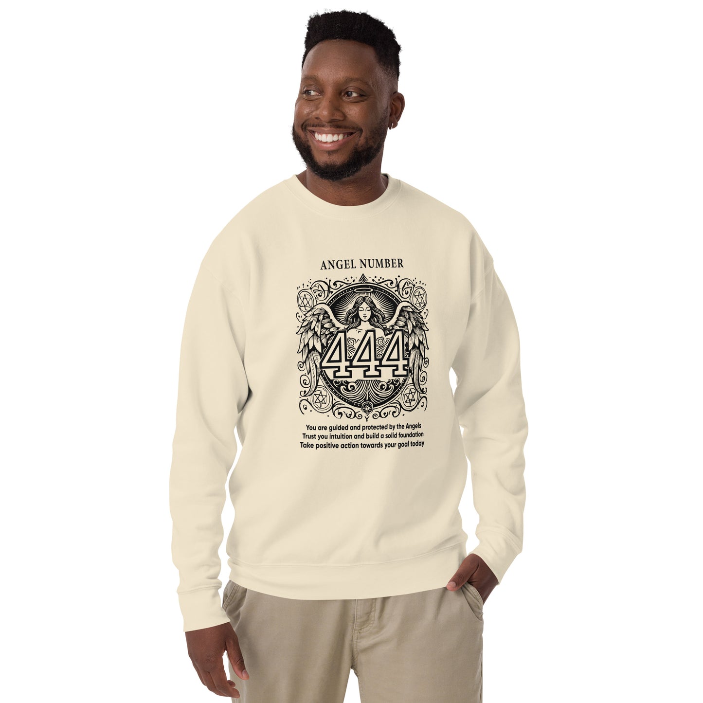 Angel Collection / Angelic - Unisex Sweatshirt / Angel Number 444 Message & Graphics