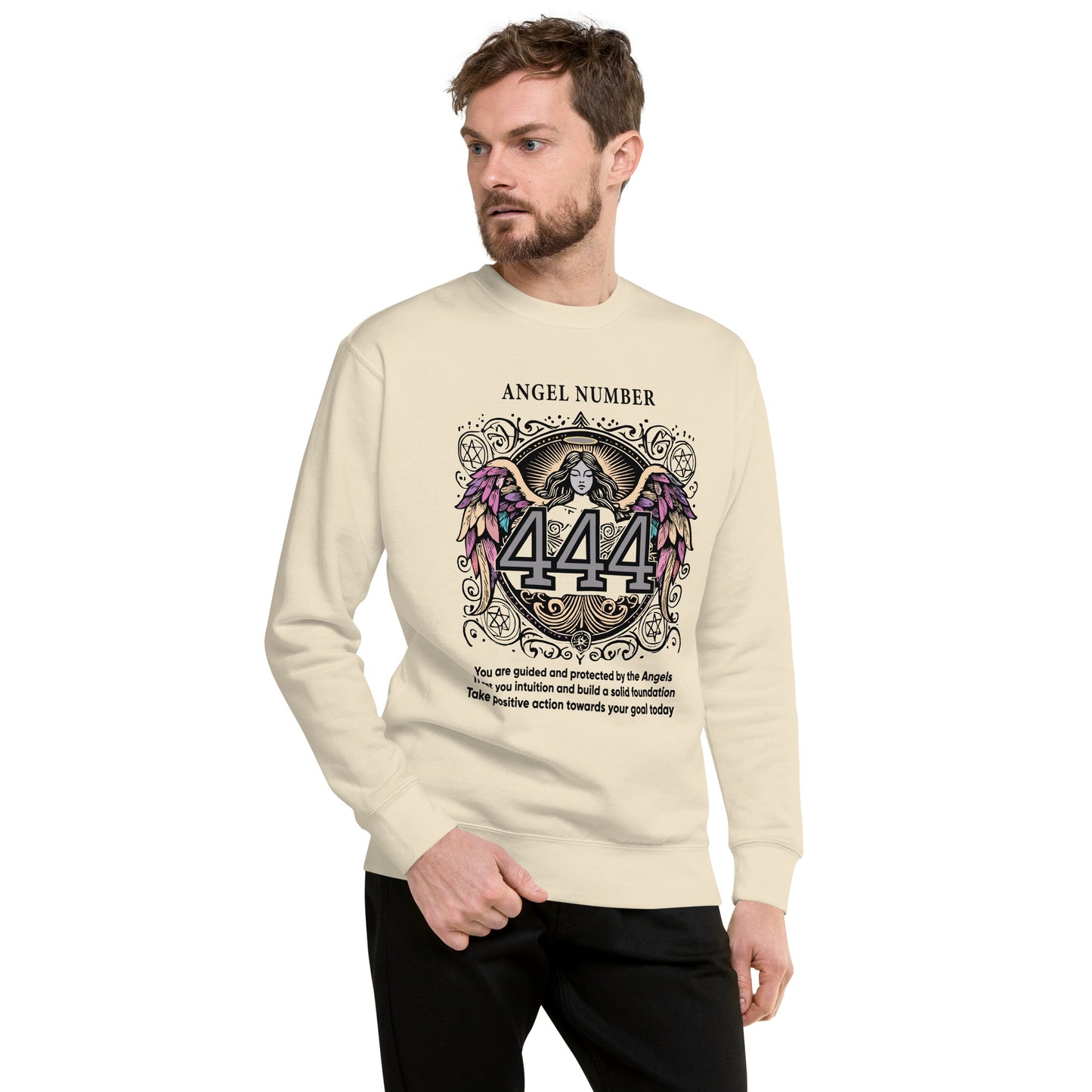 Angel Collection / Angelic - Unisex Sweatshirt / Angel Number 444 Message & Graphics