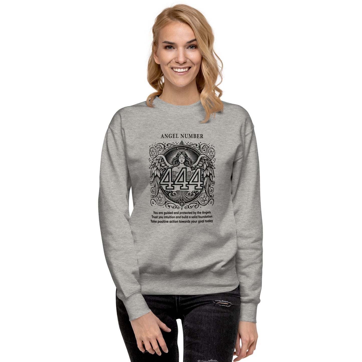 Angel Collection / Angelic - Unisex Sweatshirt / Angel Number 444 Message & Graphics