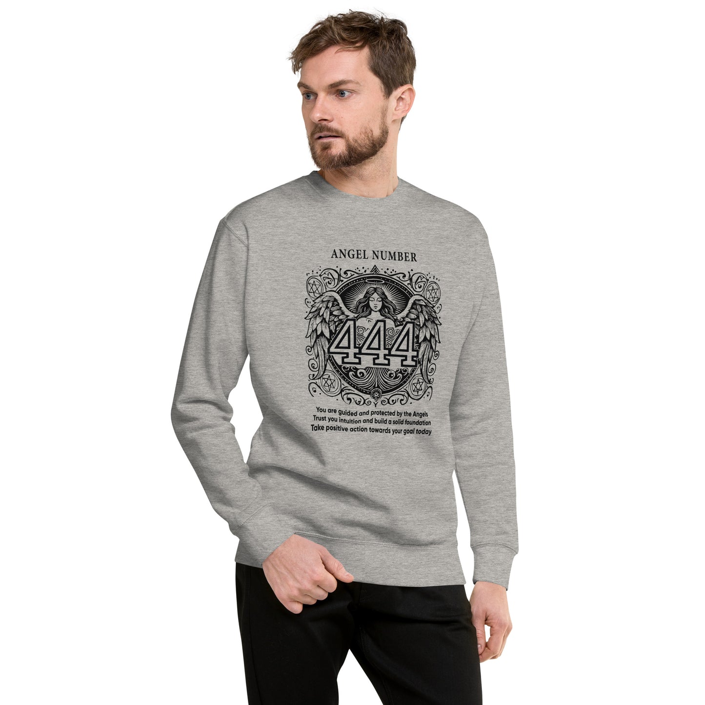 Angel Collection / Angelic - Unisex Sweatshirt / Angel Number 444 Message & Graphics