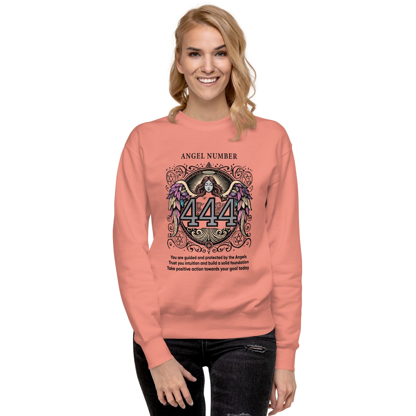 Angel Collection / Angelic - Unisex Sweatshirt / Angel Number 444 Message & Graphics