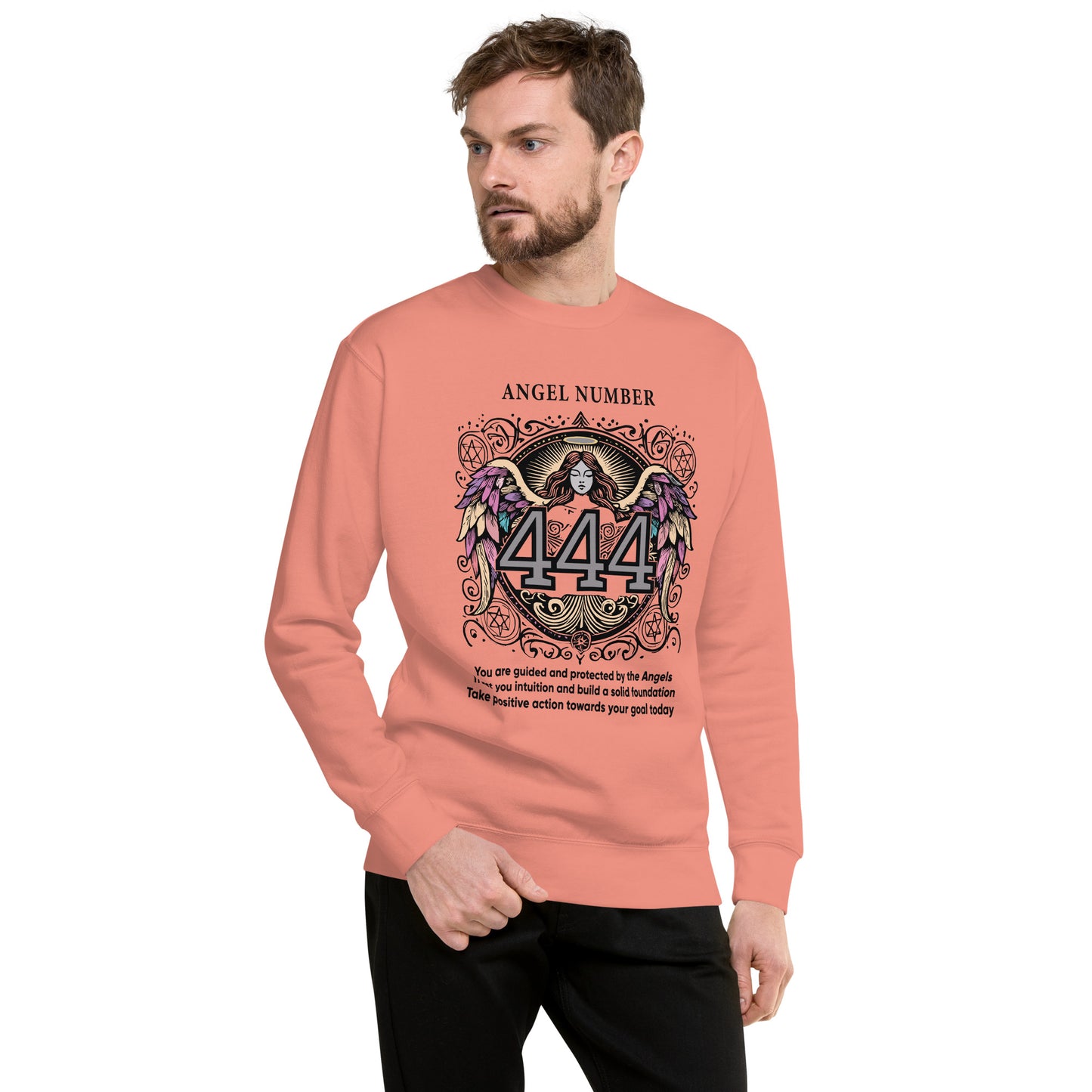 Angel Collection / Angelic - Unisex Sweatshirt / Angel Number 444 Message & Graphics