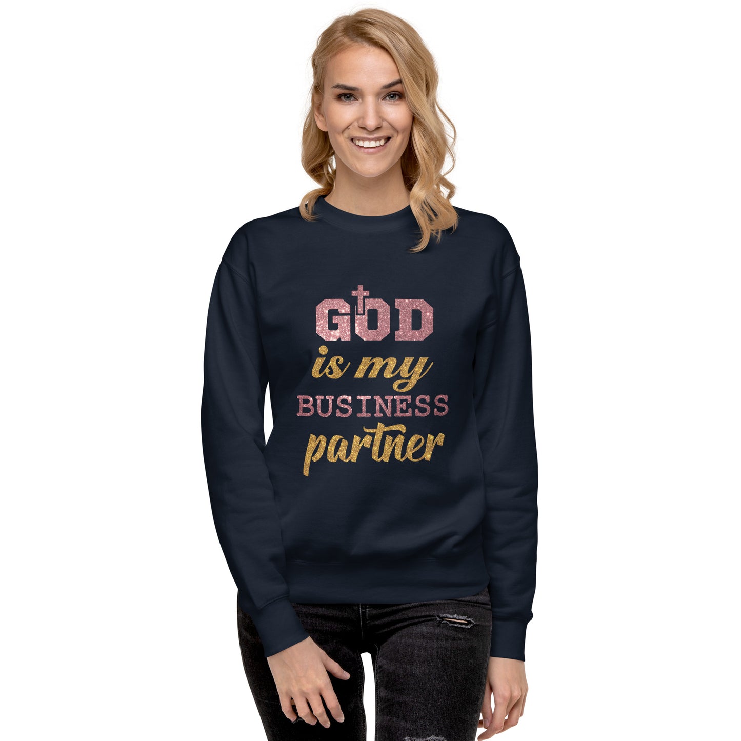 Inspire Me|God is My Business Partner|Unisex Premium Sweatshirt