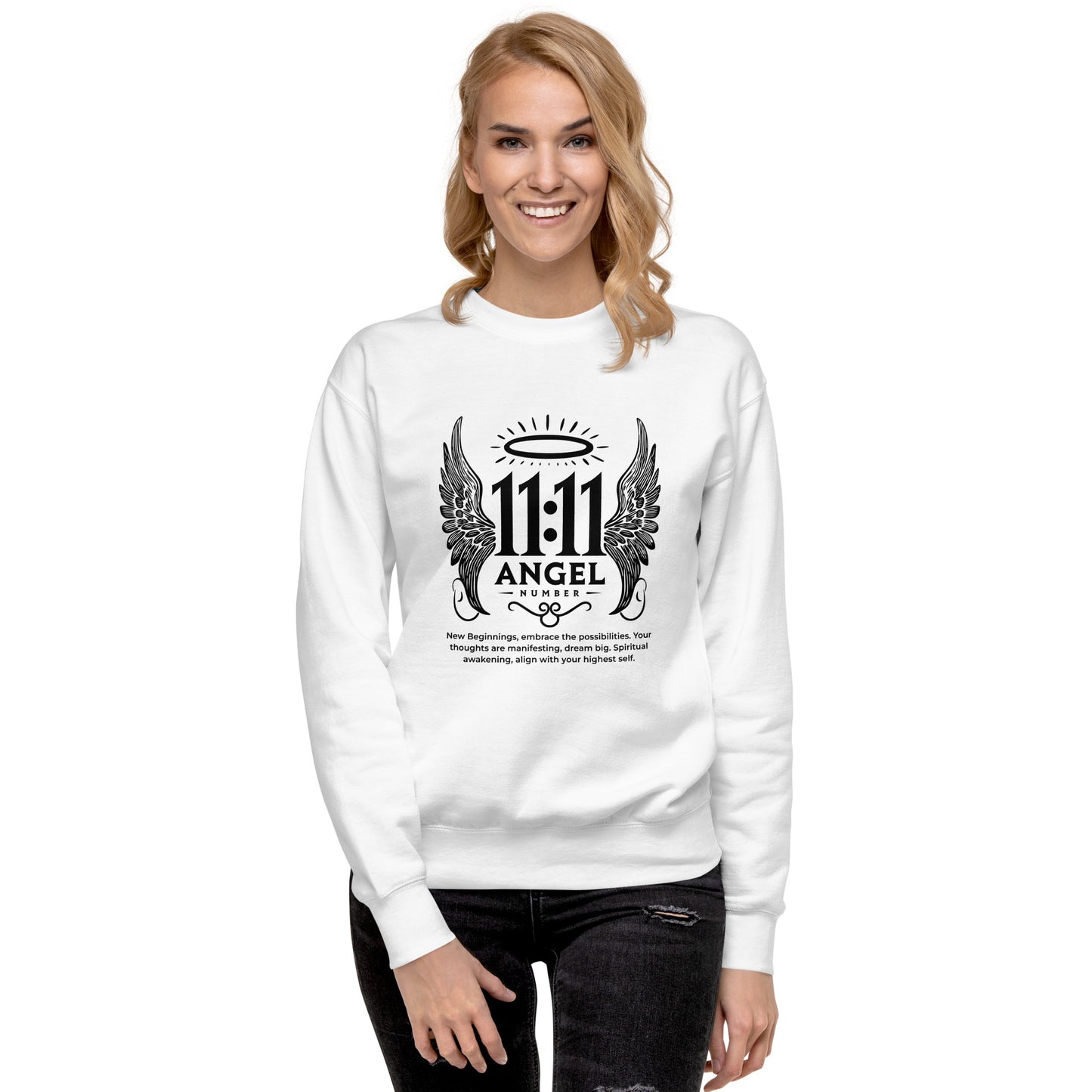 Angel Collection / Angelic - Unisex Sweatshirt / Angel Number 11:11 Message & Graphics