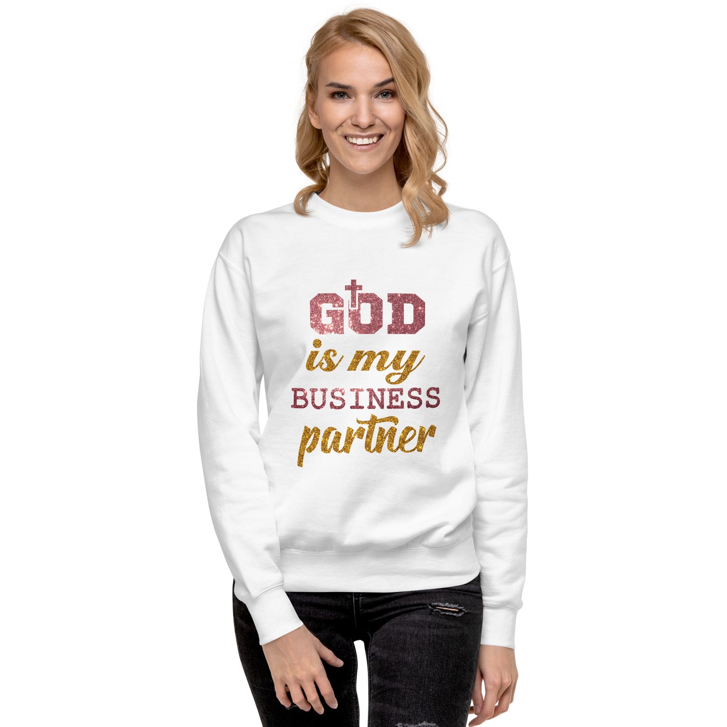 Inspire Me|God is My Business Partner|Unisex Premium Sweatshirt