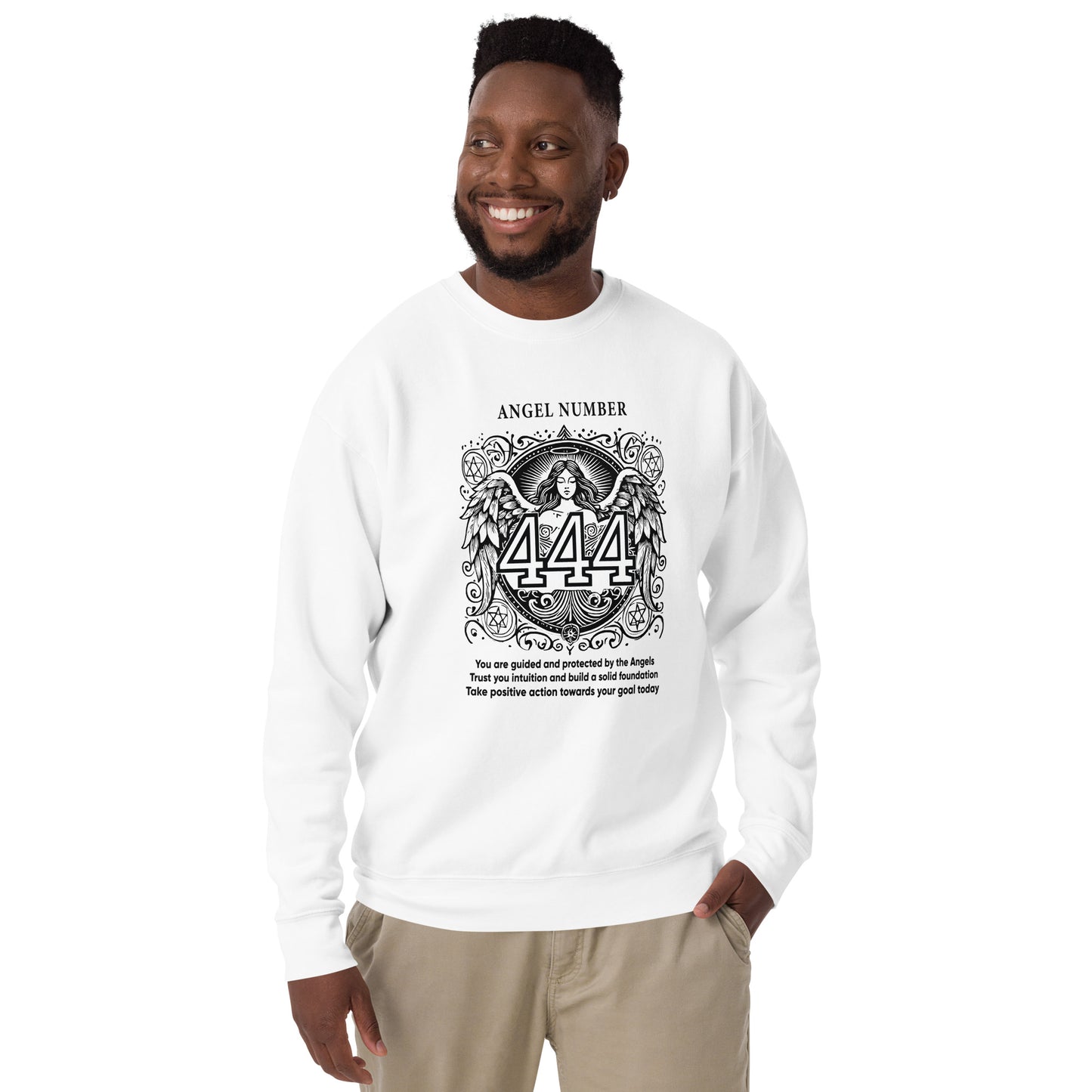 Angel Collection / Angelic - Unisex Sweatshirt / Angel Number 444 Message & Graphics