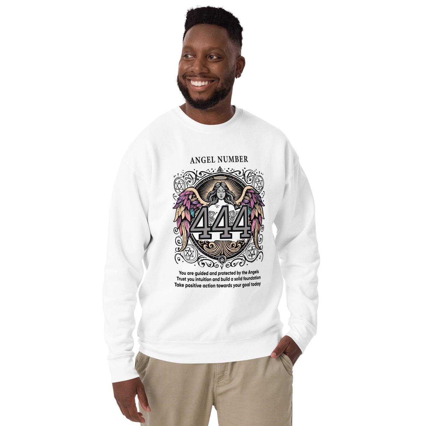 Angel Collection / Angelic - Unisex Sweatshirt / Angel Number 444 Message & Graphics