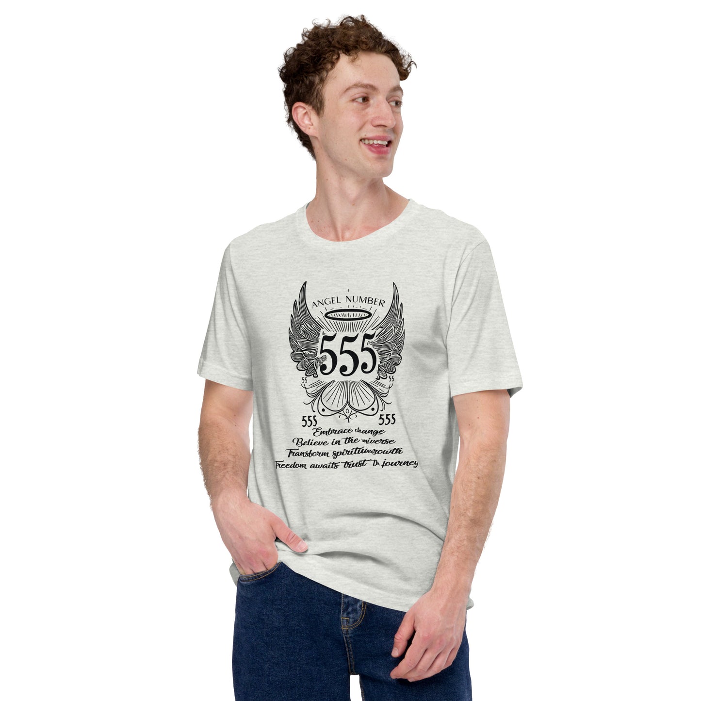 Angel Collection / Angelic - Unisex Tshirt / Angel Number 555 Message & Graphics