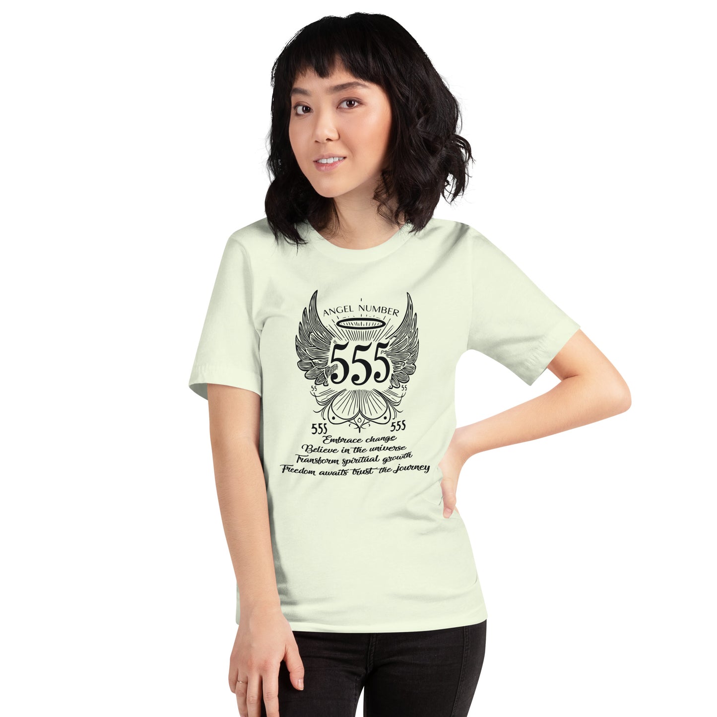 Angel Collection / Angelic - Unisex Tshirt / Angel Number 555 Message & Graphics