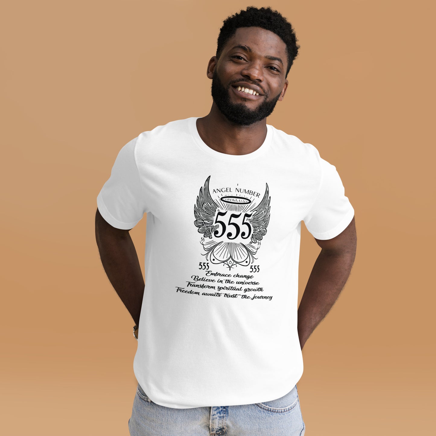 Angel Collection / Angelic - Unisex Tshirt / Angel Number 555 Message & Graphics