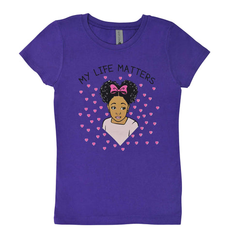 Shirts For Girls | Beautiful Me | Infinity | My Life Matters | Little Pink Hearts