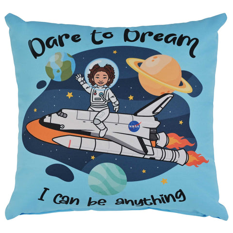 Girls Throw Pillows | Rocket Girl | Dare to Dream