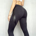 Femmes Sport Leggings Yoga pantalon noir taille haute élastique course Fitness Slim Sport pantalon Gym Leggings