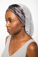 Silver Mesh Satin-Lined Bonnet with a Charcoal Band | Angel